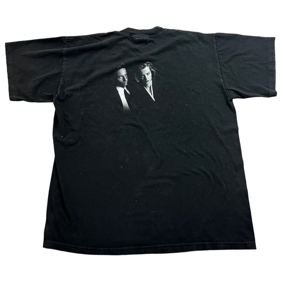 Vintage X-Files Mens XL Shirt Stanley Desantis Short Sleeve Black - Picture 2 of 10